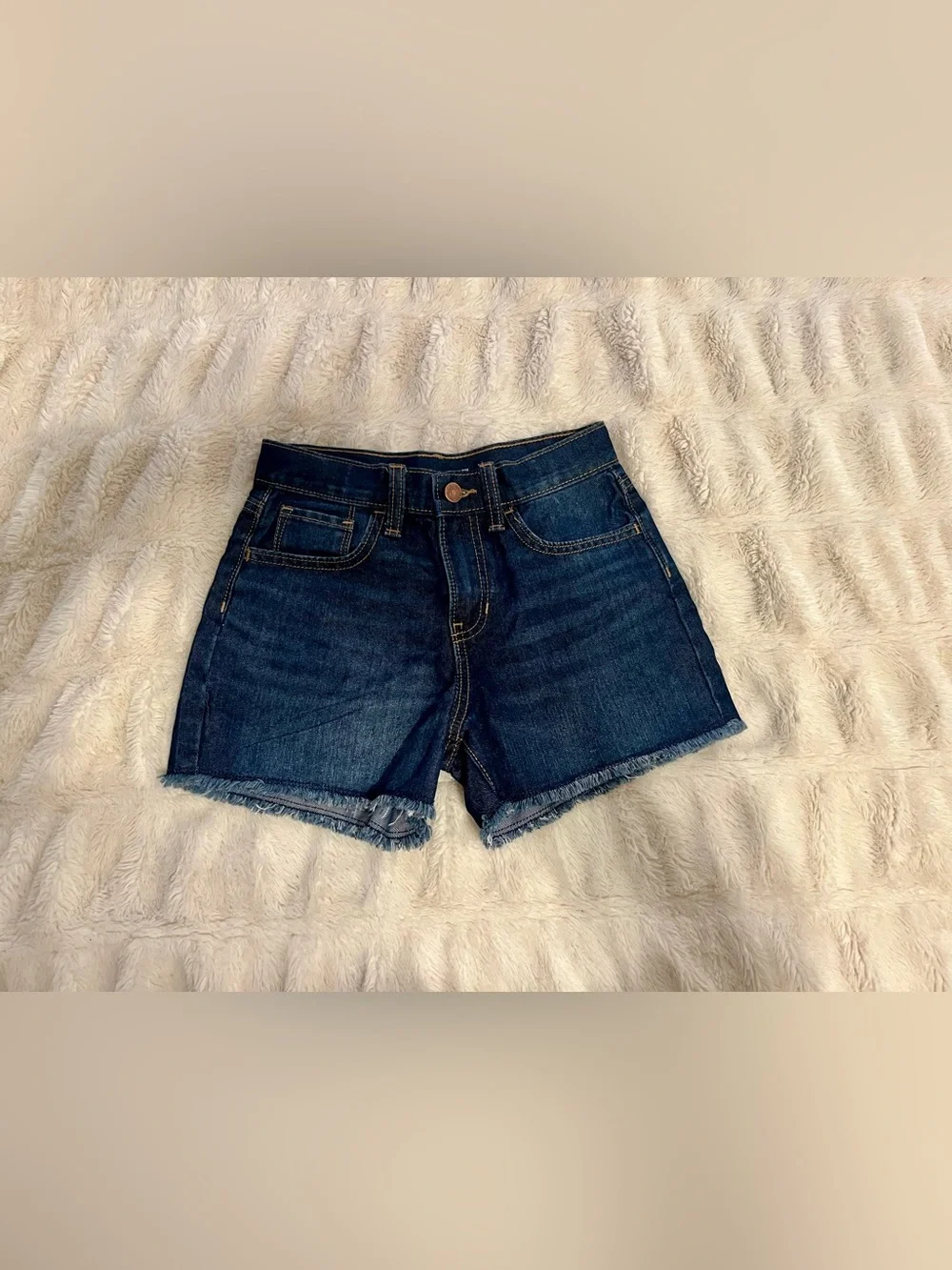 Old Navy Dark Blue Denim Cutoff Jean Shorts Girls Size 10
